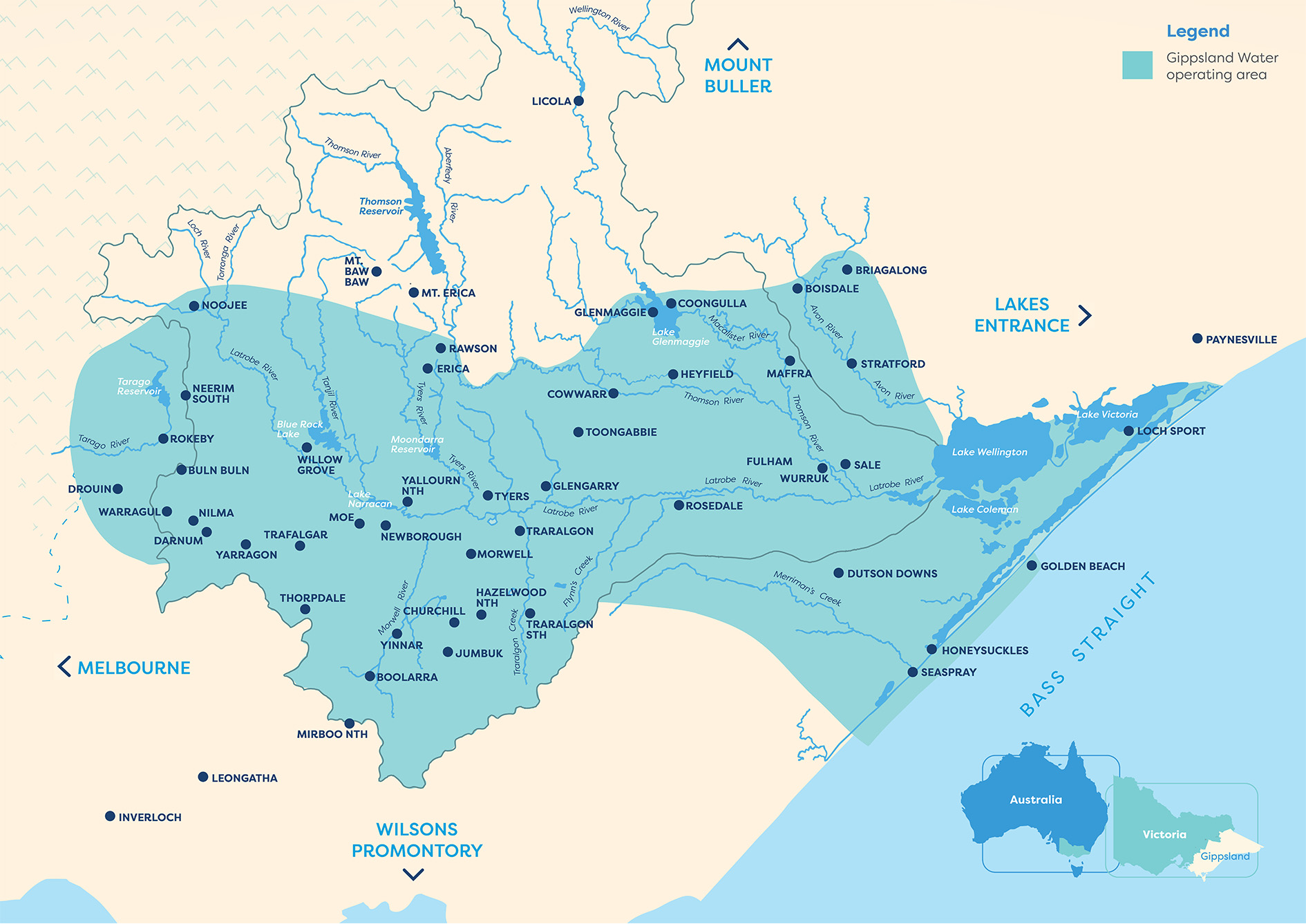Map of our service area.