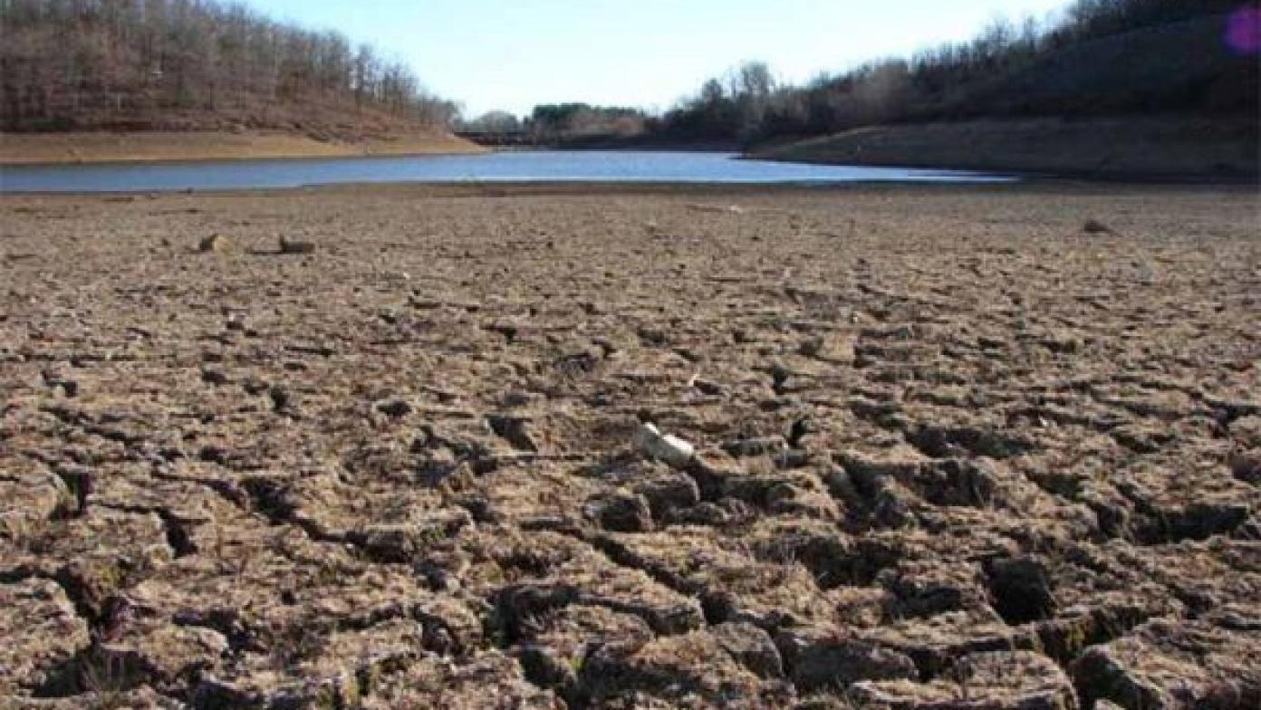 Dry land caused by drought