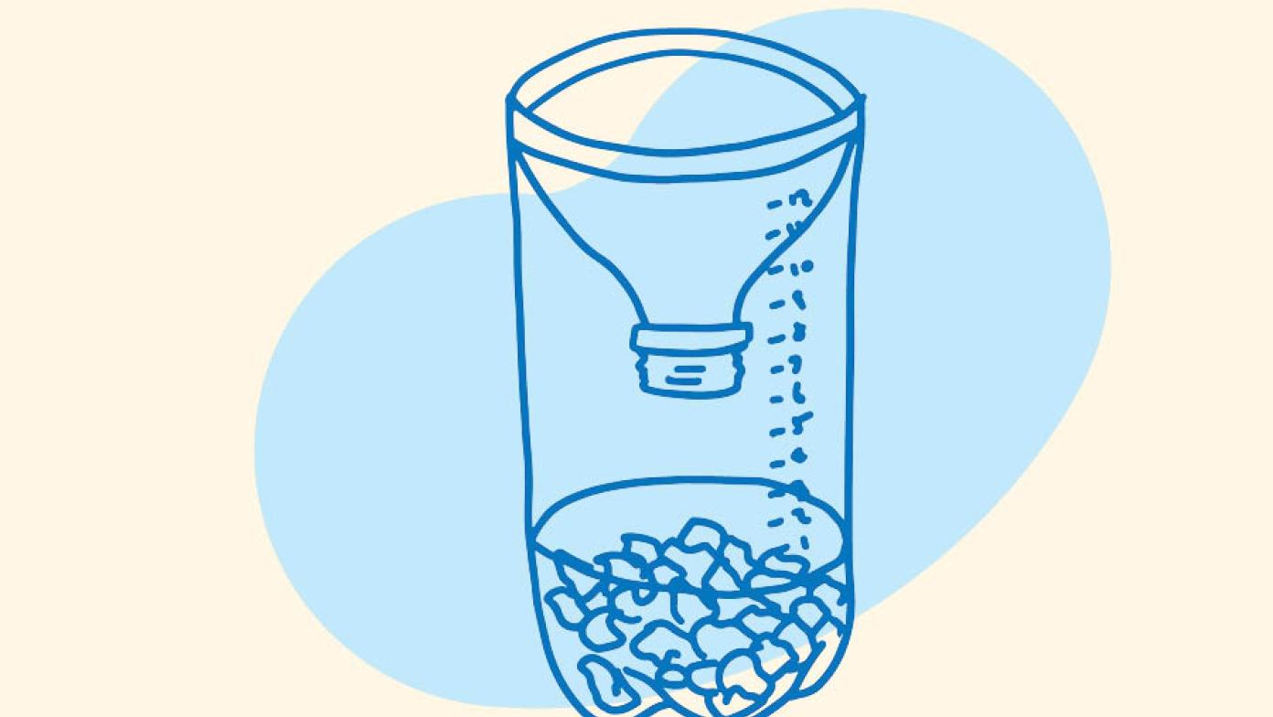Illustration of a rain gauge