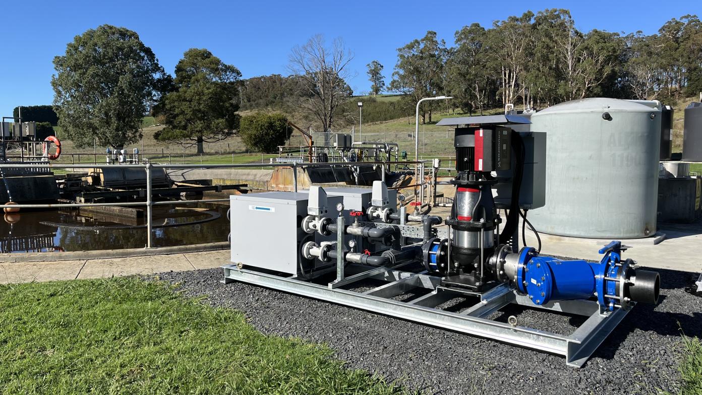 Nanobubble oxygenation unit being delivered to Neerim South wastewater treatment plant.