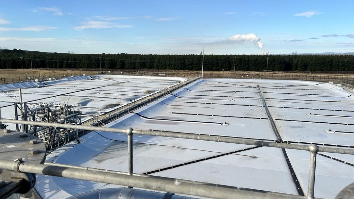 The two new anaerobic covers at the Gippsland Water Factory