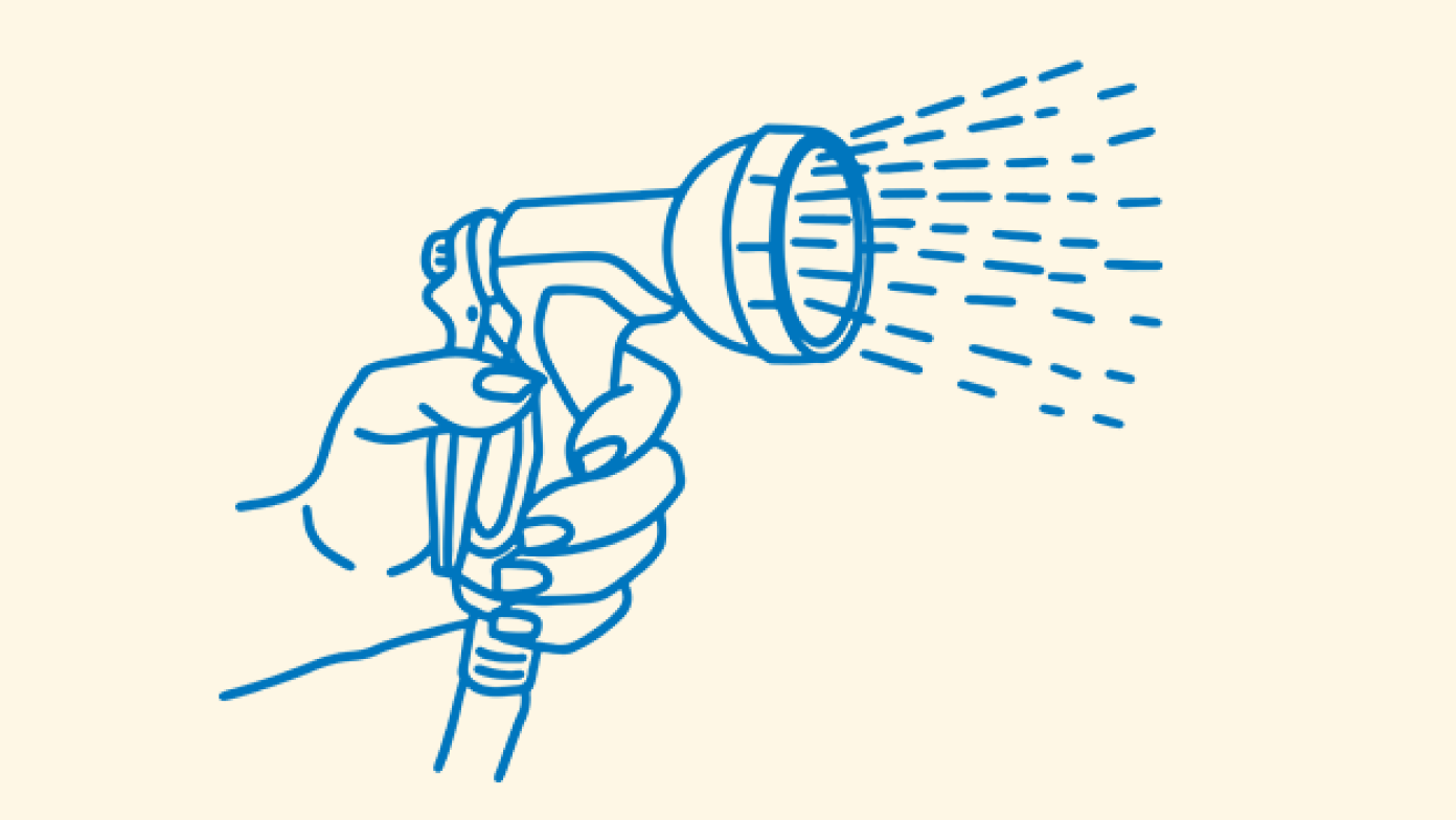 Trigger nozzle cream background