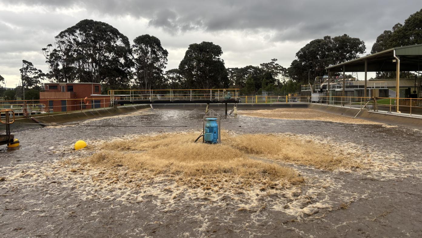 Morwell wastewater treatment plant south basin