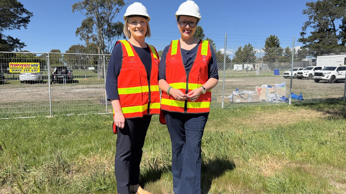 Gippsland Water managing director Sarah Cumming with Eastern Victoria Region MP Harriet Shing