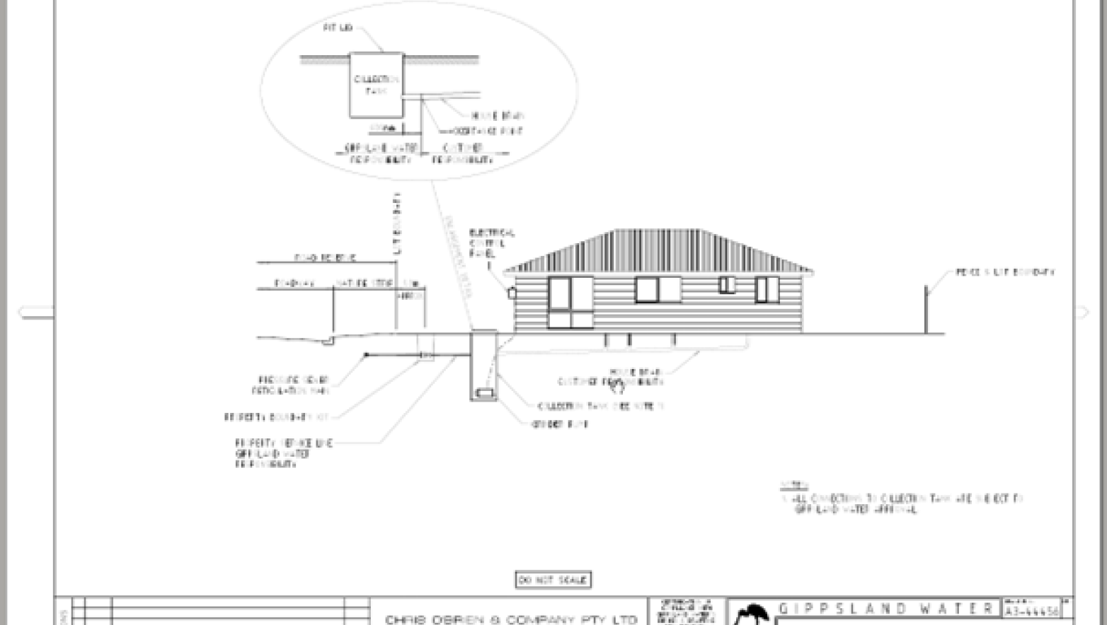 Appendix 2 Pressure sewerage system. Drawing No A3-44456