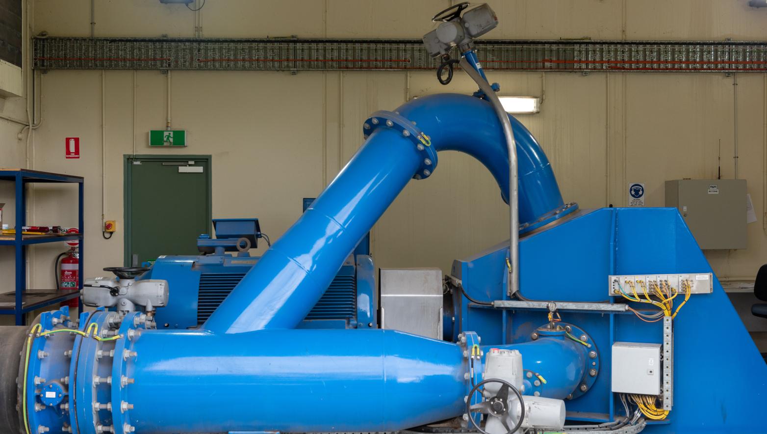 A hydro electric generator which harnesses electricity from water leaving Moondarra. 
