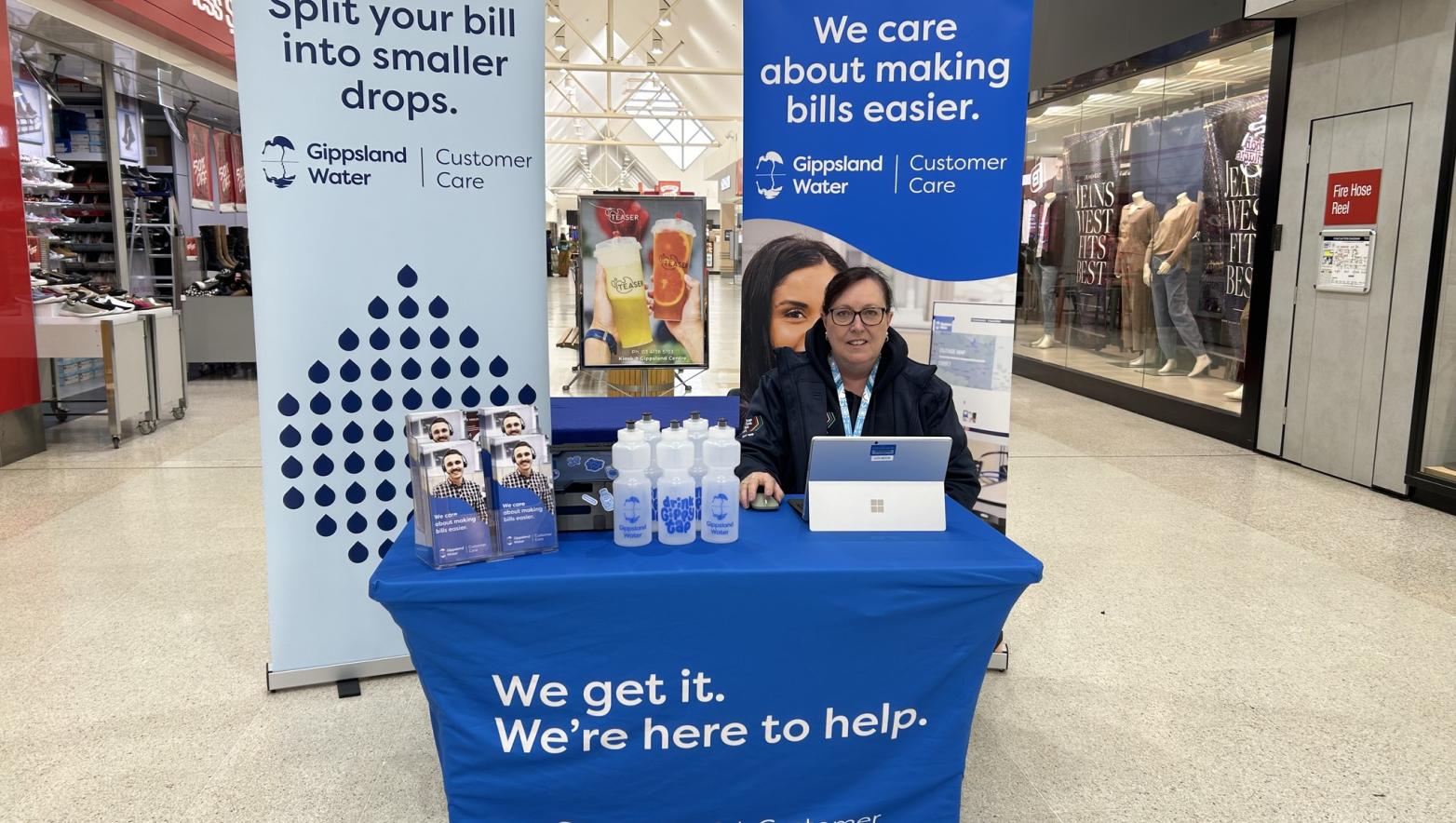 Customer Care pop up in shopping centre