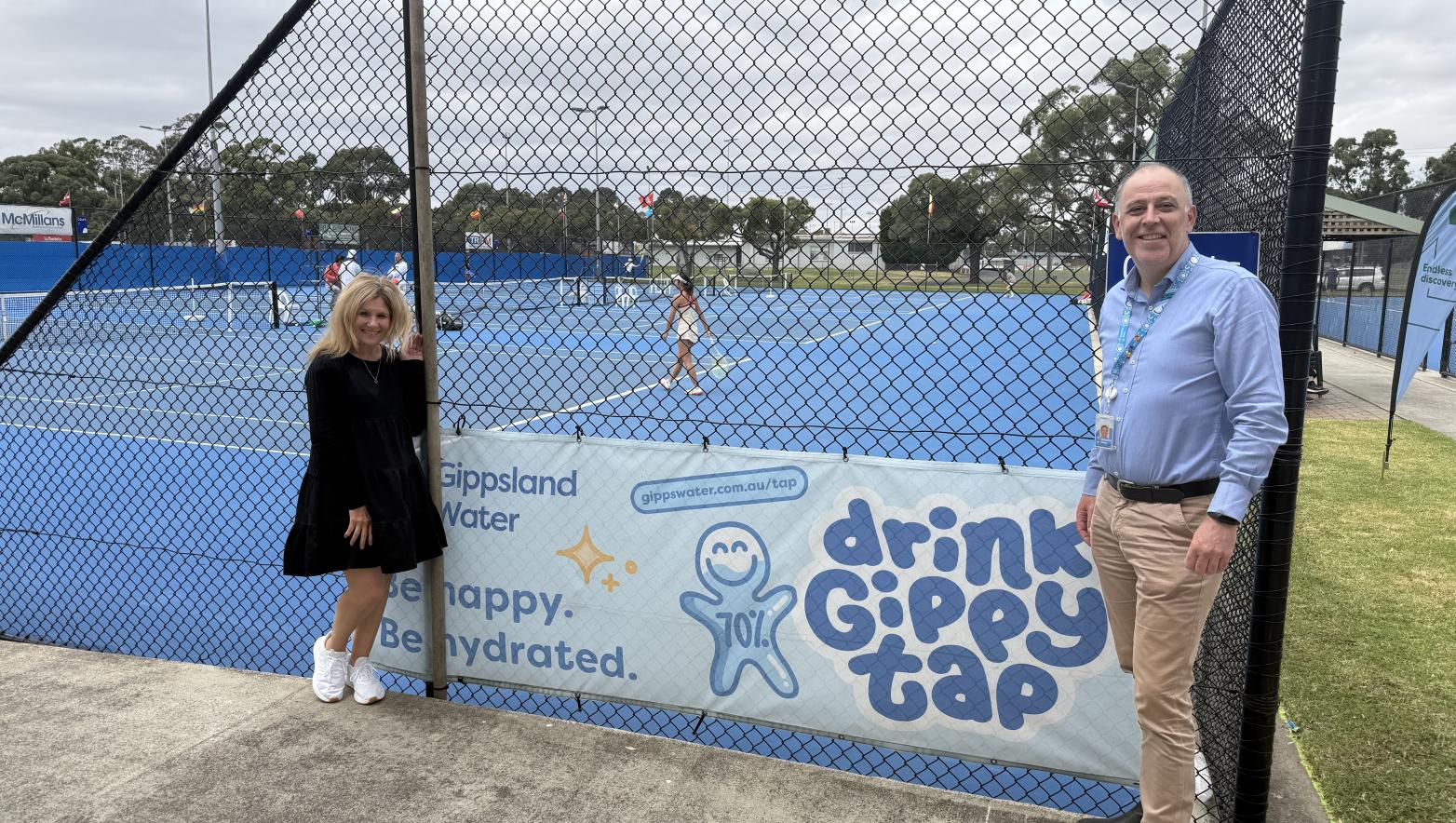 Susie Grumley and Chris Wood at the AGL Loy Yang Traralgon Junior International