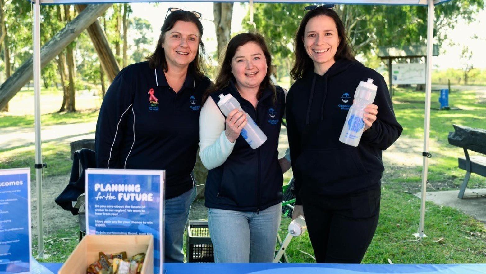 Gippsland Water staff at a pop-up event.
