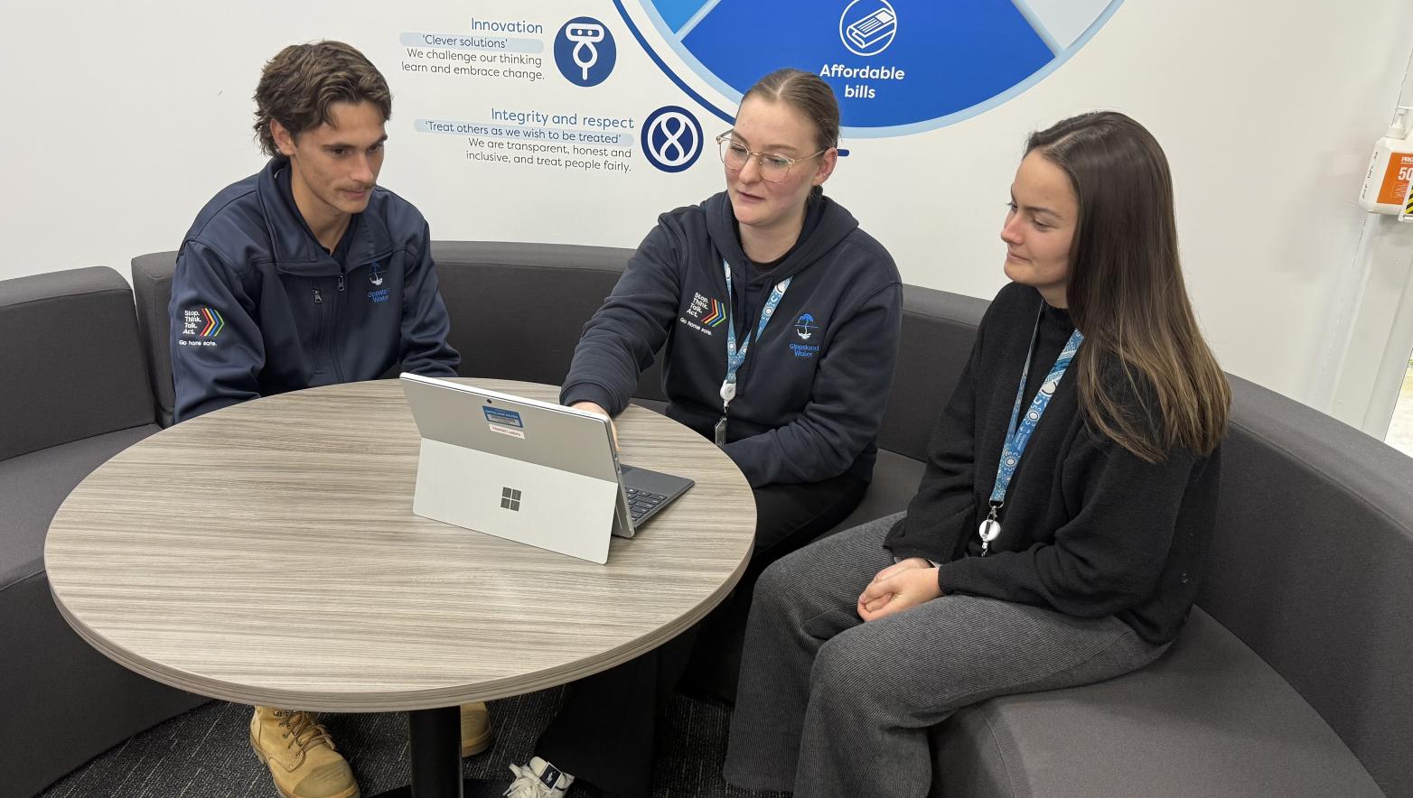 Gippsland Water interns collaborating
