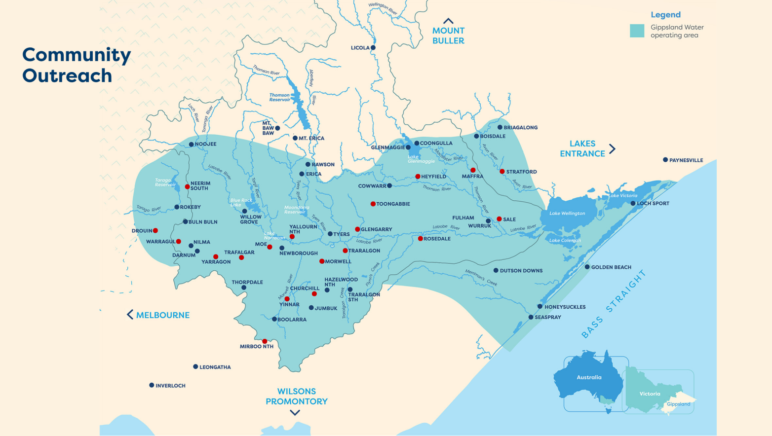 Map of community outreach