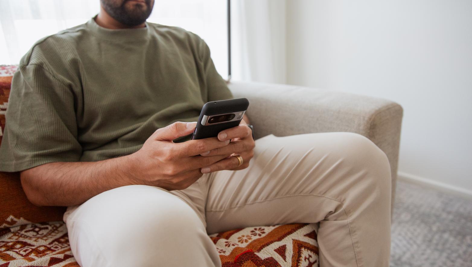 Man holding phone